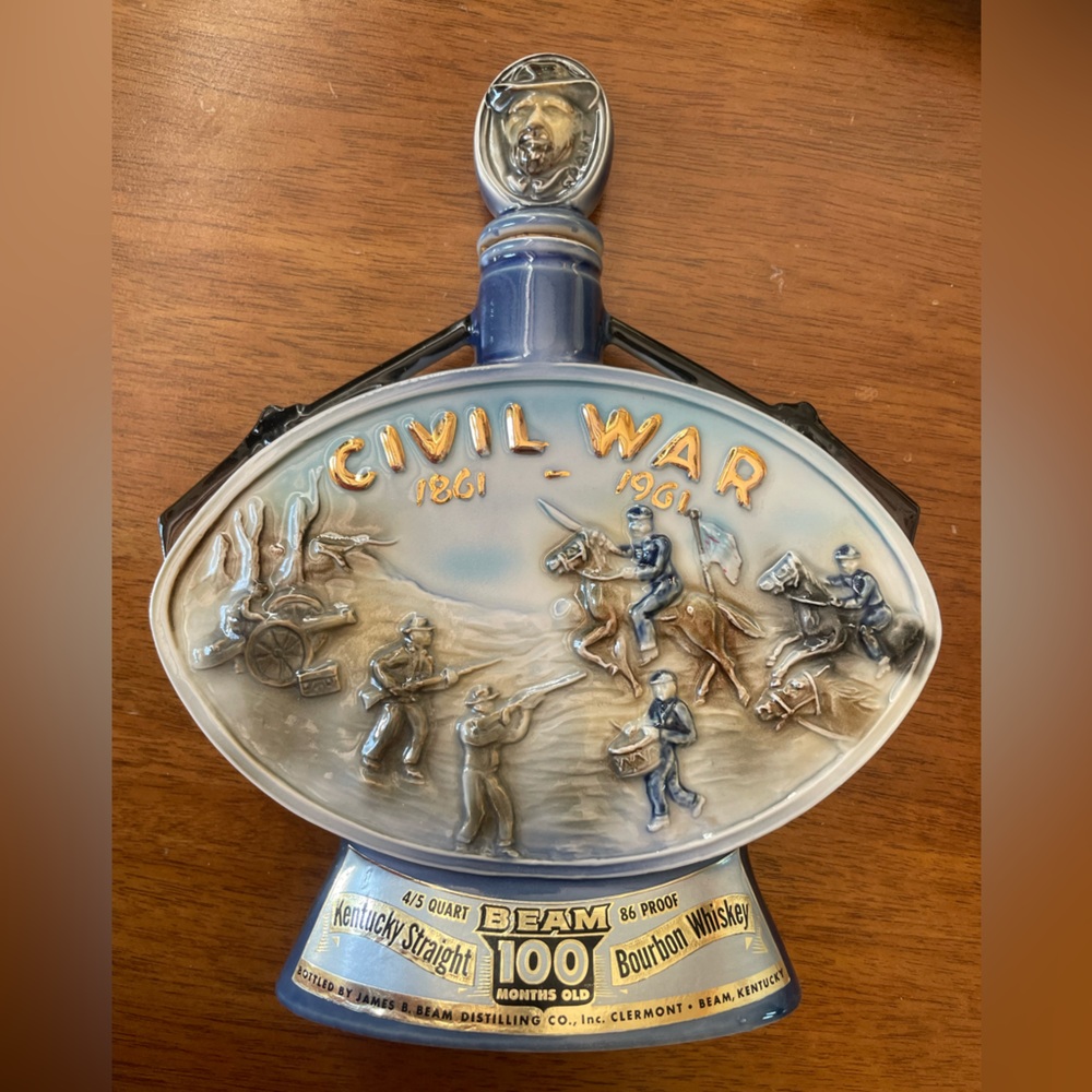 Collectible Jim Beam Civil War Commemorative Decanters.